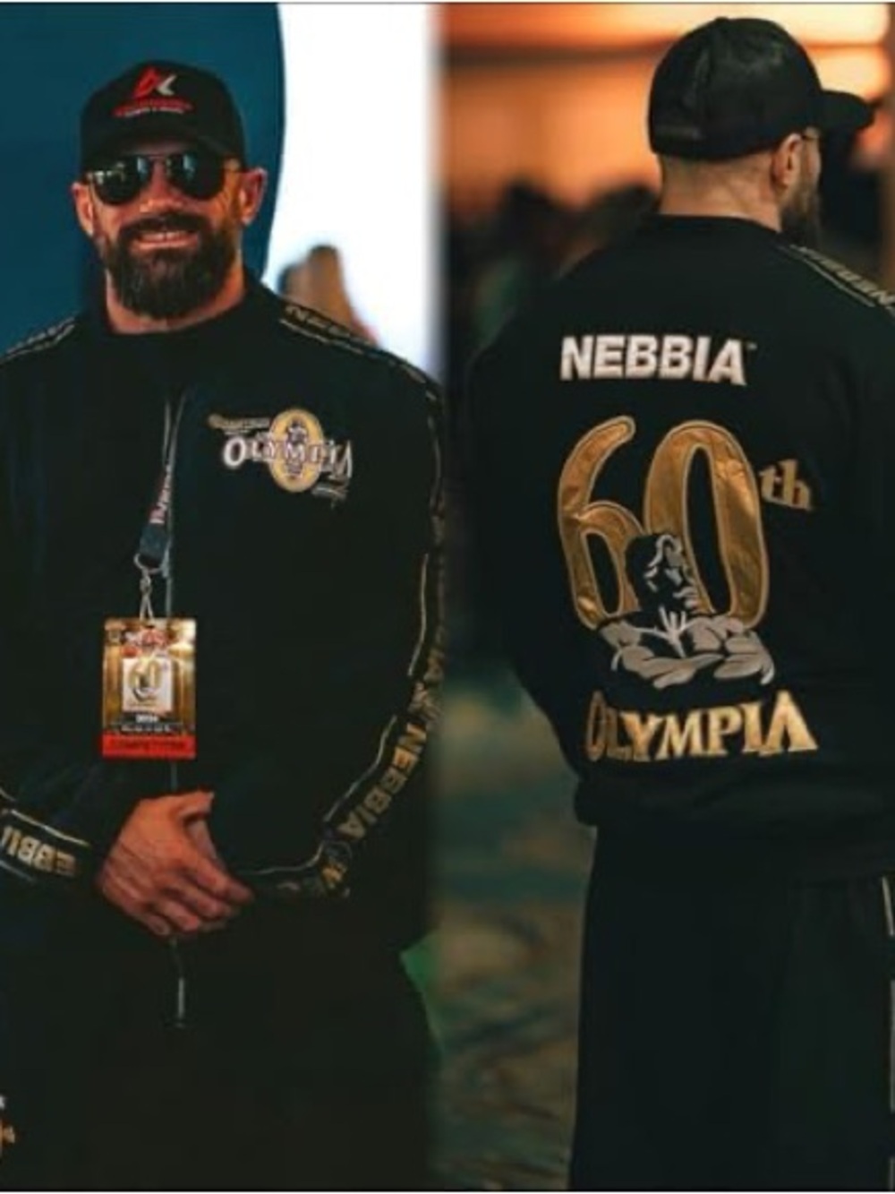 Nebbia Black & Gold Olympia 60th Bomber Jacket